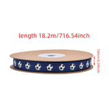 Soccer Ribbon 1cm Wide Soccer Pattern for Sewing Graduation Party Decoration Blue