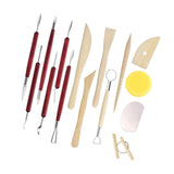 15x Clay Sculpting Tools Pottery Trimming Tools for Shaping Cleaning Molding
