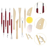 15x Clay Sculpting Tools Pottery Trimming Tools for Shaping Cleaning Molding