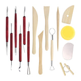 15x Clay Sculpting Tools Pottery Trimming Tools for Shaping Cleaning Molding