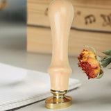 Wax Seal Stamp Handle Multiuse Sealing Stamp Handle for Envelope Card Making Wood Color