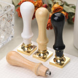 Wax Seal Stamp Handle Multiuse Sealing Stamp Handle for Envelope Card Making Wood Color