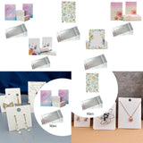 50x Earring Display Cards for Packaging Necklaces Earrings Bracelets A