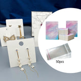50x Earring Display Cards for Packaging Necklaces Earrings Bracelets A