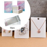 50x Earring Display Cards for Packaging Necklaces Earrings Bracelets A