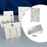 50x Earring Display Cards for Packaging Necklaces Earrings Bracelets B