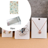50x Earring Display Cards for Packaging Necklaces Earrings Bracelets B