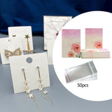 50x Earring Display Cards for Packaging Necklaces Earrings Bracelets D