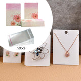 50x Earring Display Cards for Packaging Necklaces Earrings Bracelets D