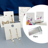 50x Earring Display Cards for Packaging Necklaces Earrings Bracelets E