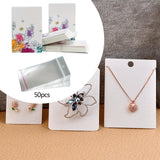 50x Earring Display Cards for Packaging Necklaces Earrings Bracelets E