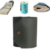 Maxbell Cash Wrap Wallet with Clasp Pouch Organizer for Holiday Business Travel Grey