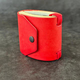 Maxbell Cash Wrap Wallet with Clasp Pouch Organizer for Holiday Business Travel Red