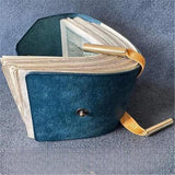 Maxbell Cash Wrap Wallet with Clasp Pouch Organizer for Holiday Business Travel Blue