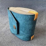 Maxbell Cash Wrap Wallet with Clasp Pouch Organizer for Holiday Business Travel Blue