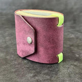 Maxbell Cash Wrap Wallet with Clasp Pouch Organizer for Holiday Business Travel Purple