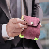 Maxbell Cash Wrap Wallet with Clasp Pouch Organizer for Holiday Business Travel Purple