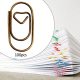 Maxbell 100 Pieces Paper Clips Notes Classified Clips for Personal Documents Journal Bronze