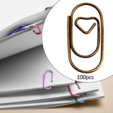 Maxbell 100 Pieces Paper Clips Notes Classified Clips for Personal Documents Journal Bronze