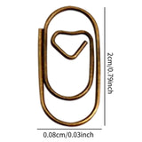 Maxbell 100 Pieces Paper Clips Notes Classified Clips for Personal Documents Journal Bronze