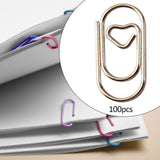Maxbell 100 Pieces Paper Clips Notes Classified Clips for Personal Documents Journal Silver