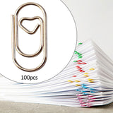 Maxbell 100 Pieces Paper Clips Notes Classified Clips for Personal Documents Journal Silver