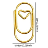 Maxbell 100 Pieces Paper Clips Notes Classified Clips for Personal Documents Journal Gold