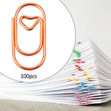 Maxbell 100 Pieces Paper Clips Notes Classified Clips for Personal Documents Journal Rose Gold