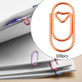 Maxbell 100 Pieces Paper Clips Notes Classified Clips for Personal Documents Journal Rose Gold