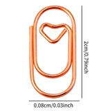 Maxbell 100 Pieces Paper Clips Notes Classified Clips for Personal Documents Journal Rose Gold