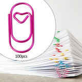 Maxbell 100 Pieces Paper Clips Notes Classified Clips for Personal Documents Journal Pink