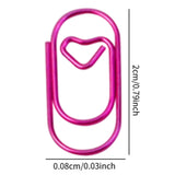 Maxbell 100 Pieces Paper Clips Notes Classified Clips for Personal Documents Journal Pink