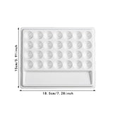 Maxbell 28 Wells Art Supplies White Paint Palette for Painting Artists Professionals Without Lid