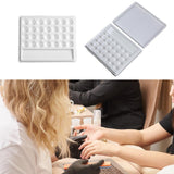 Maxbell 28 Wells Art Supplies White Paint Palette for Painting Artists Professionals Without Lid