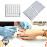 Maxbell 28 Wells Art Supplies White Paint Palette for Painting Artists Professionals Without Lid