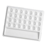 Maxbell 28 Wells Art Supplies White Paint Palette for Painting Artists Professionals Without Lid