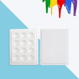Maxbell 28 Wells Art Supplies White Paint Palette for Painting Artists Professionals Without Lid