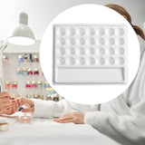 Maxbell 28 Wells Art Supplies White Paint Palette for Painting Artists Professionals Without Lid