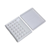 Maxbell 28 Wells Art Supplies White Paint Palette for Painting Artists Professionals With Lid