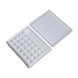 Maxbell 28 Wells Art Supplies White Paint Palette for Painting Artists Professionals With Lid