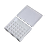 Maxbell 28 Wells Art Supplies White Paint Palette for Painting Artists Professionals With Lid