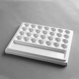 Maxbell 28 Wells Art Supplies White Paint Palette for Painting Artists Professionals With Lid