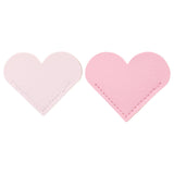 Maxbell PU Leather Heart Bookmark Clips Page Book Mark for Girls Book Lovers Readers White