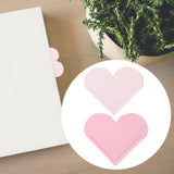 Maxbell PU Leather Heart Bookmark Clips Page Book Mark for Girls Book Lovers Readers White