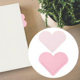 Maxbell PU Leather Heart Bookmark Clips Page Book Mark for Girls Book Lovers Readers White