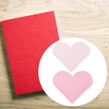 Maxbell PU Leather Heart Bookmark Clips Page Book Mark for Girls Book Lovers Readers White