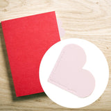 Maxbell PU Leather Heart Bookmark Clips Page Book Mark for Girls Book Lovers Readers White