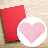 Maxbell PU Leather Heart Bookmark Clips Page Book Mark for Girls Book Lovers Readers Pink