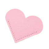 Maxbell PU Leather Heart Bookmark Clips Page Book Mark for Girls Book Lovers Readers Pink