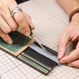 Maxbell Leather Stropping Set Leather Sharpening Block Handmade for Grinding Machine